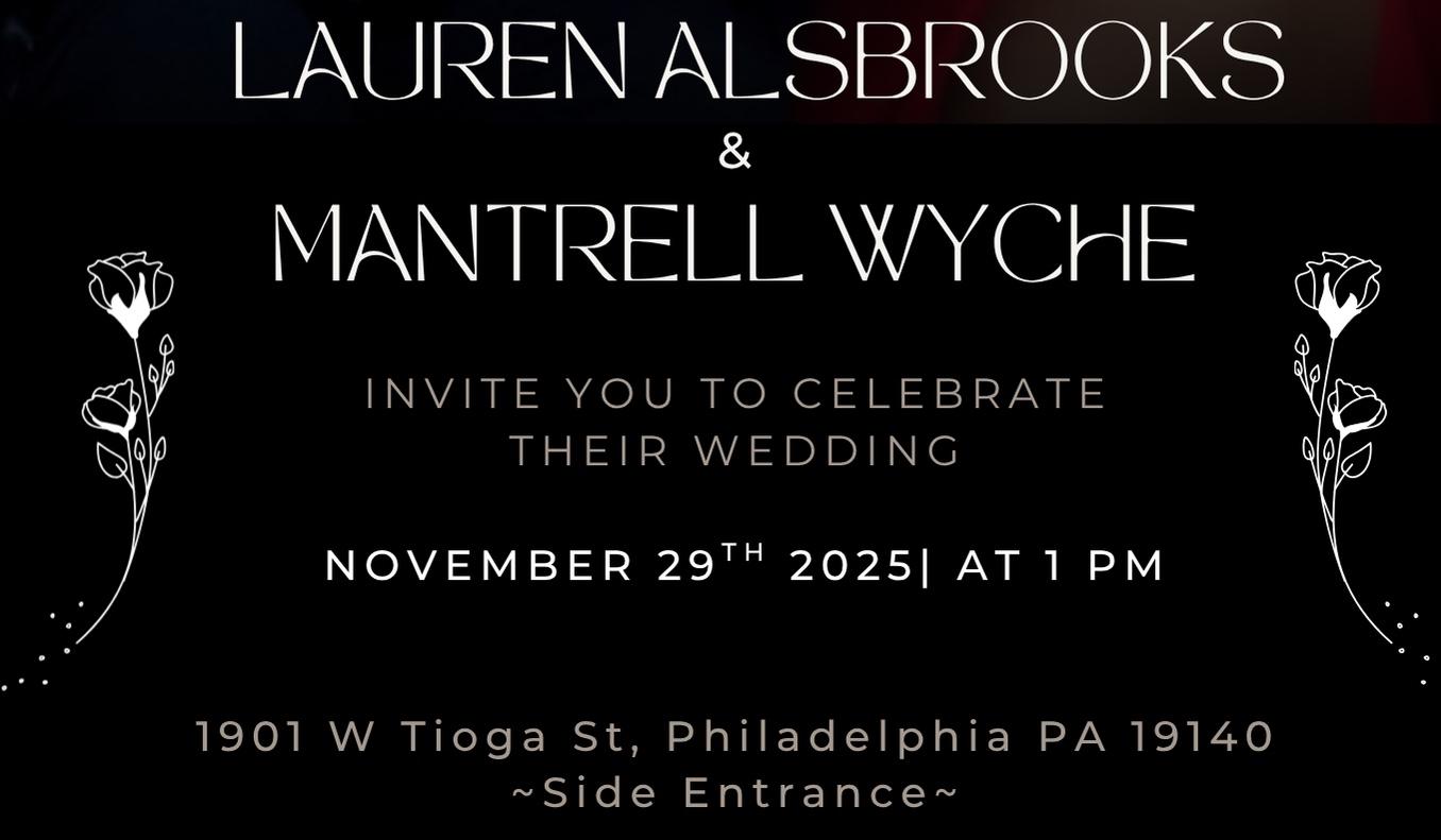 The Wedding Website of Lauren Alsbrooks and Mantrell Wyche
