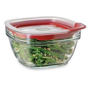 Rubbermaid® 4 Cup Square Glass Food Storage Containers with Easy-Find Lid