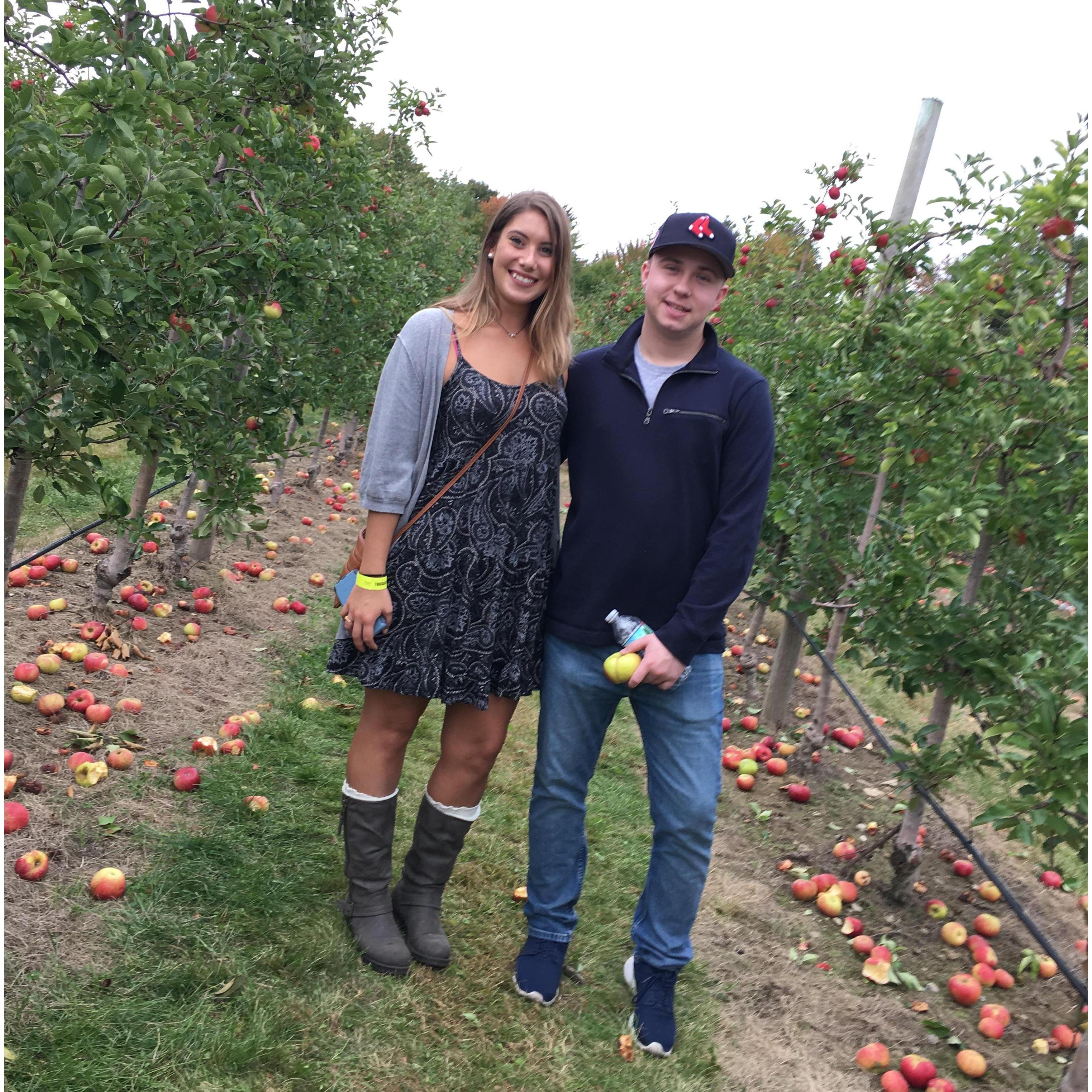 The day that Mike officially asked me to be his girlfriend. Apple picking @ Tougas Farms -October 8, 2016
