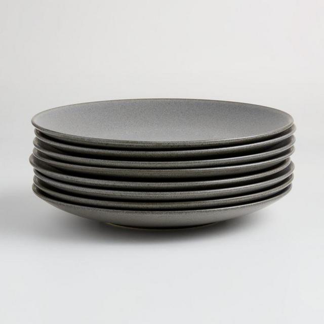 Craft Charcoal Coupe Dinner Plates, Set of 8