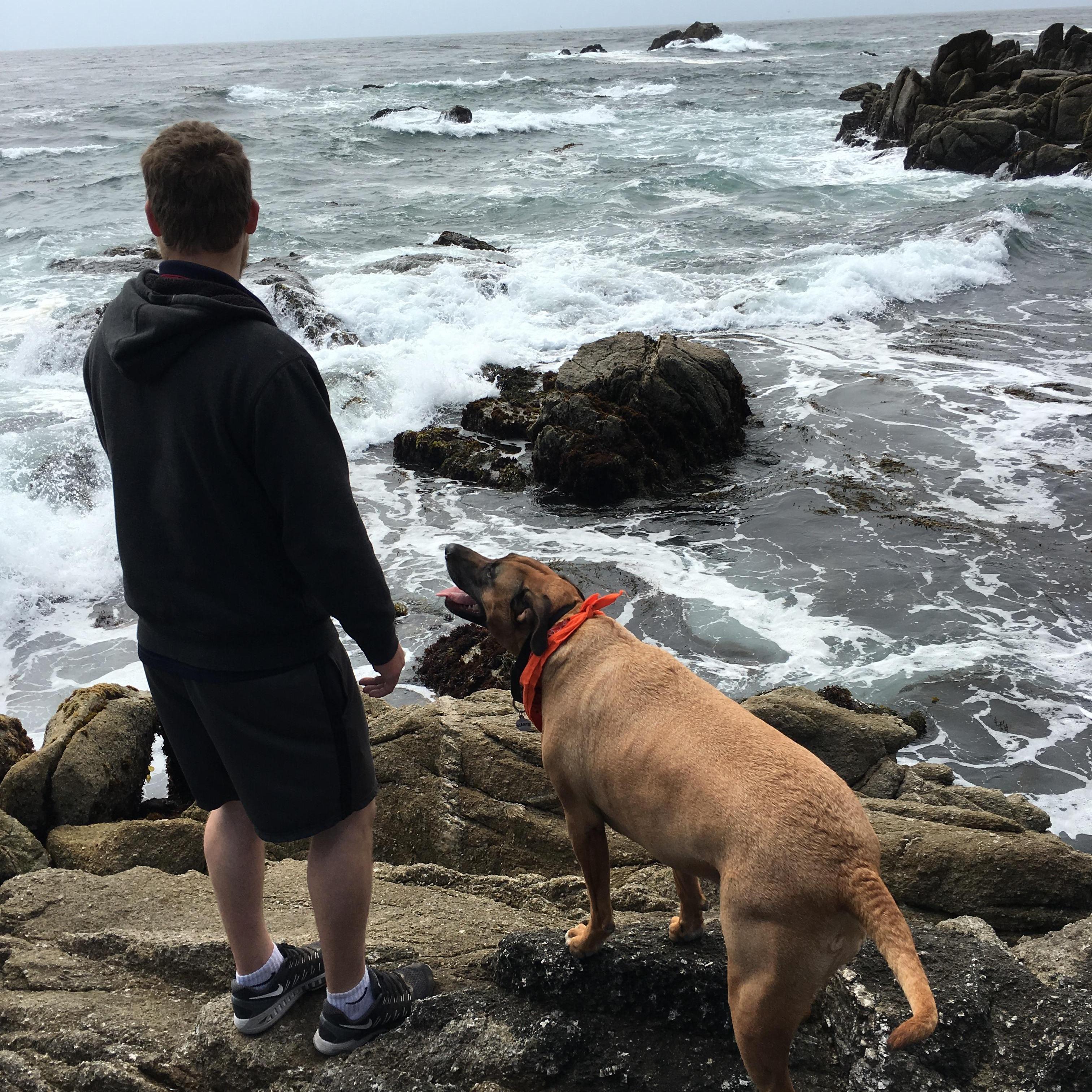 Hiking on the coast