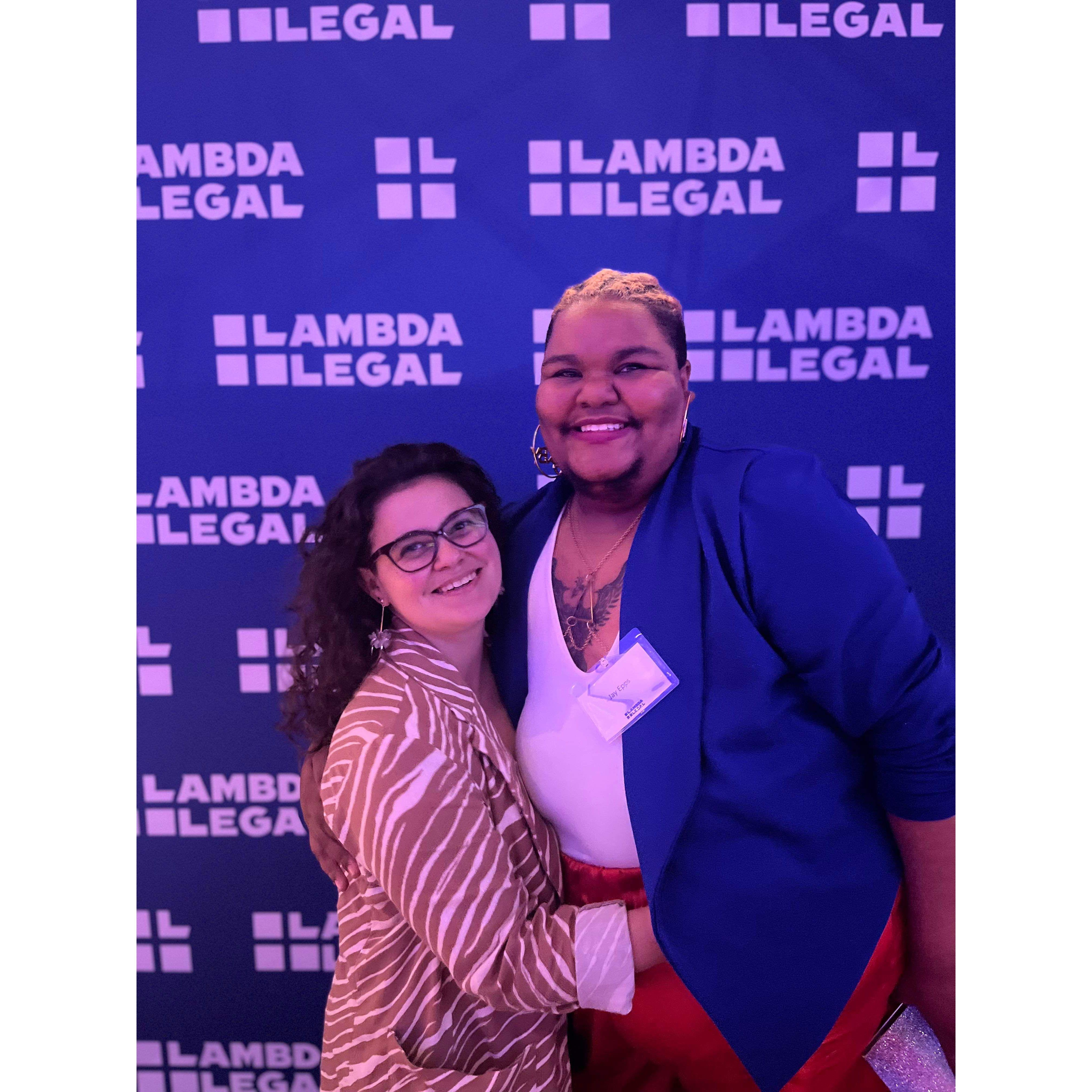 Jayden and Sarah always clean up nice for Lambda Legal's annual Bon Foster.