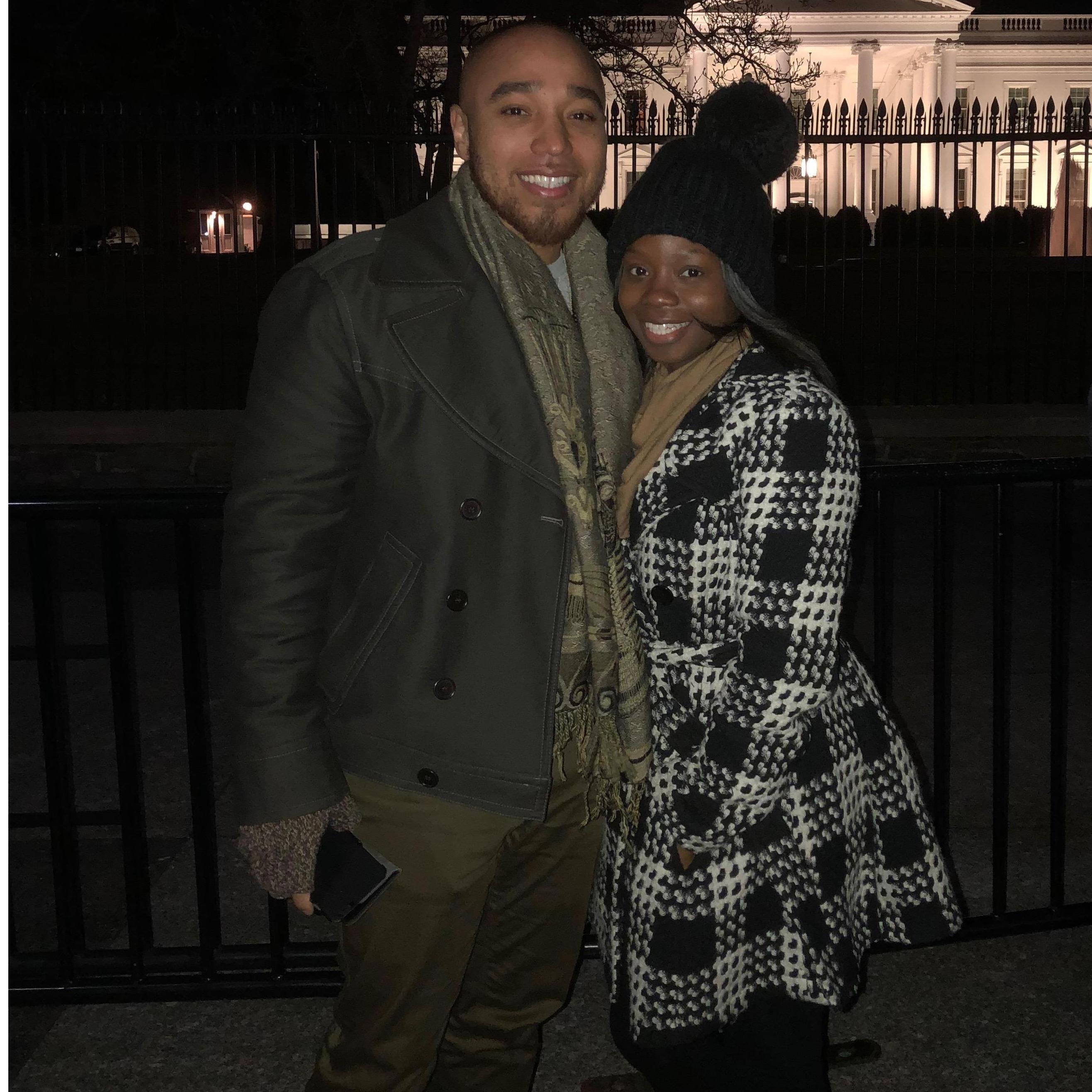 2018 - Brandi and André stopped by your President's house.