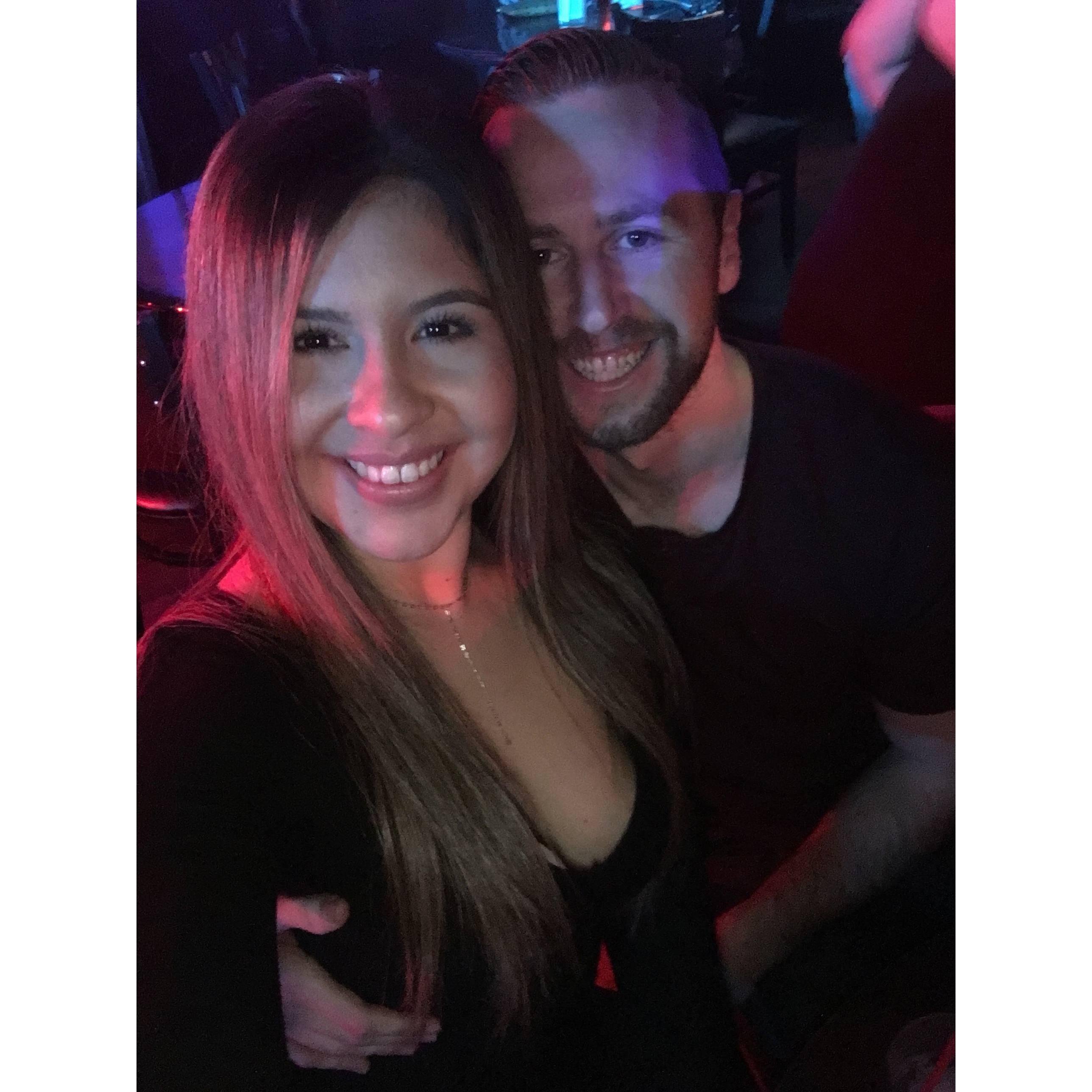 Our first picture together as a couple.