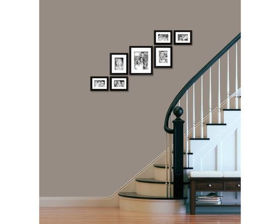 Seven Piece Black Picture Frame Set