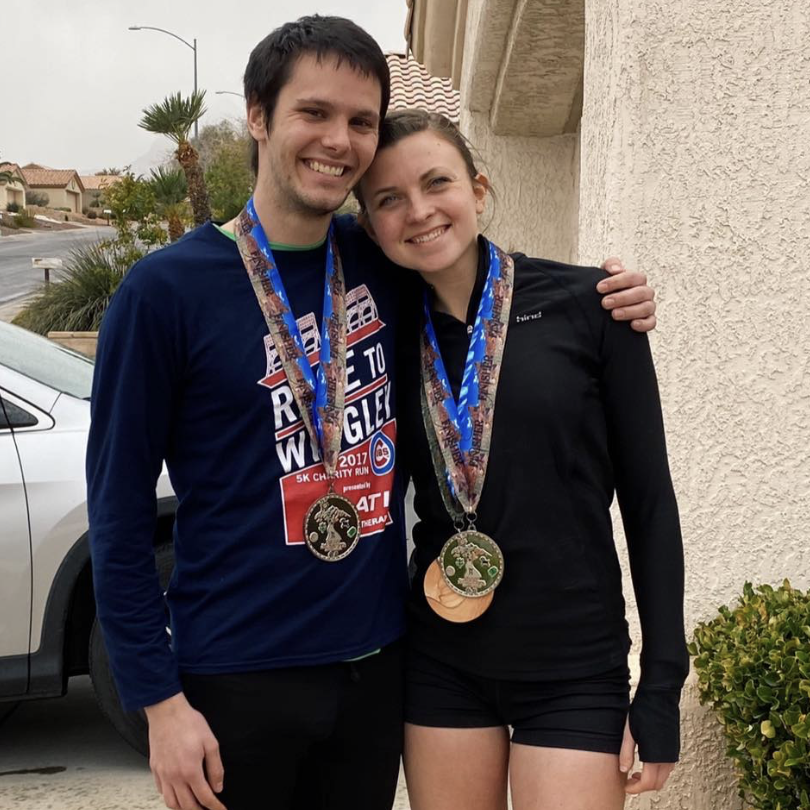 Nick with the Red Rock Canyon Half Marathon and Marathon Women's Champion