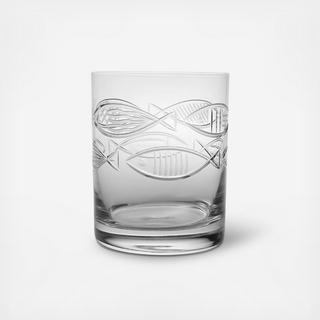 Go Kipper Double Old Fashioned Glass, Set of 4