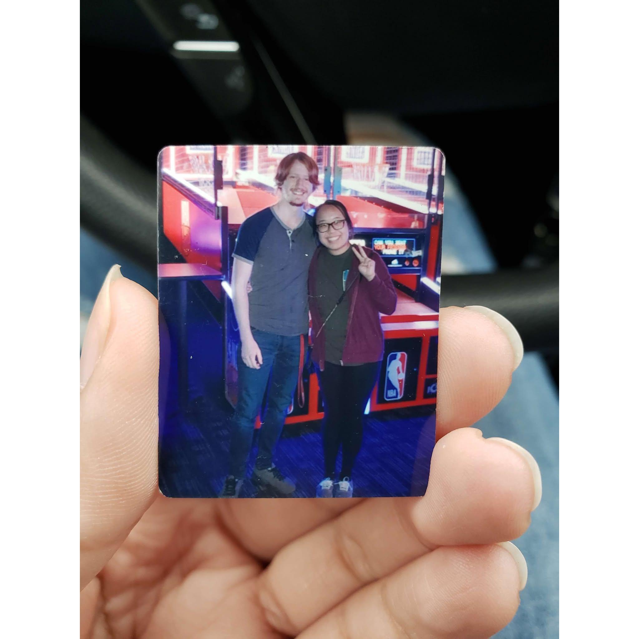 A keychain picture from one of the Dave & Buster's dates.