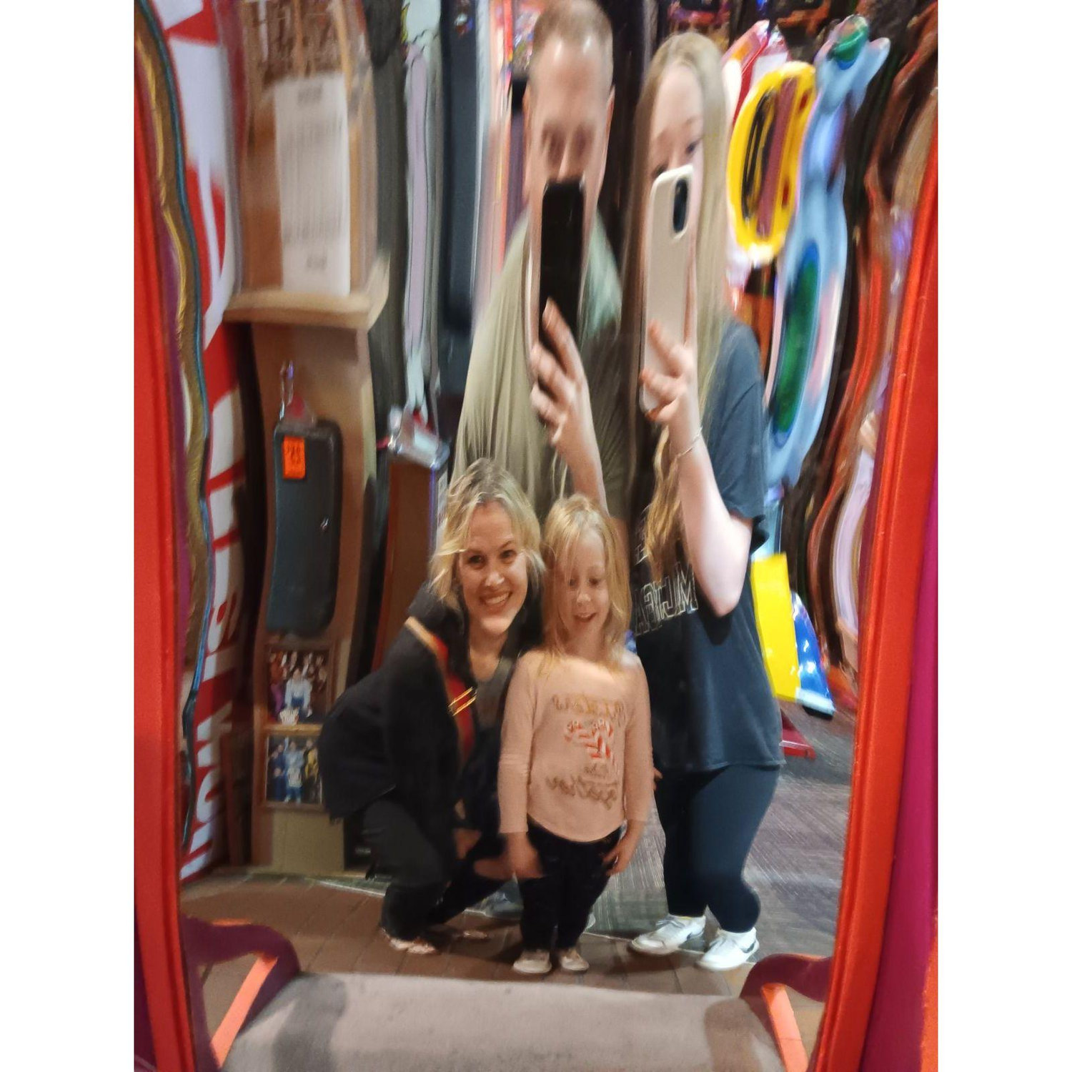 Who doesn't love an odd mirror at an arcade?