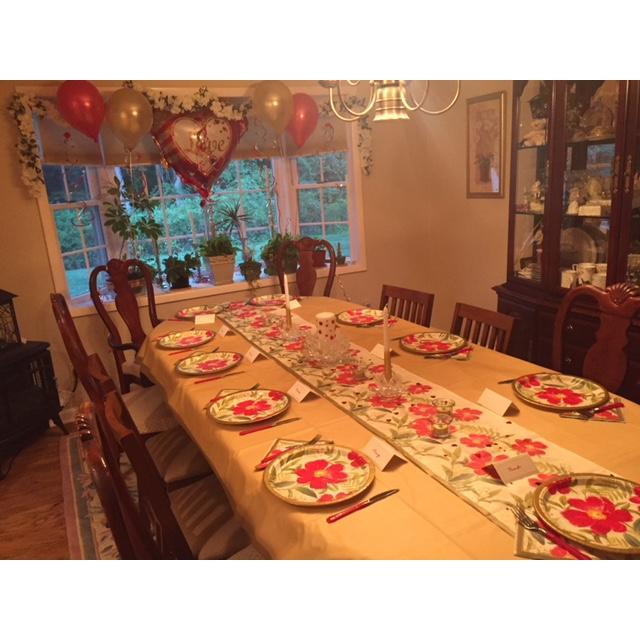 Our Engagement Party table!