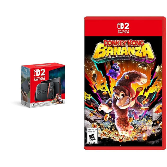 Nintendo Switch 2 + Mario Kart World Bundle with Donkey Kong Bananza