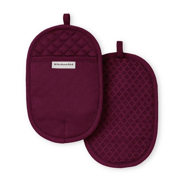 KitchenAid Asteroid Oval Pot Holder 2-Pack Set, Boysenberry Purple, 6.5"x10"