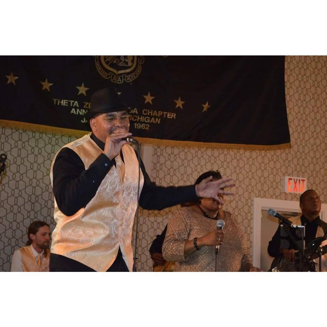 "High Definition Hank is what they call him; performing with Funk Opus at the Alphi Phi Alpha Black and Gold Ball.
