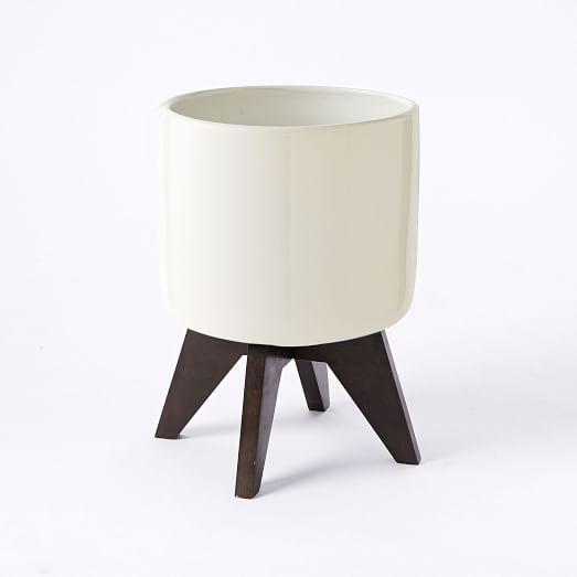 Bahia Mid-Century Standing Planter - Small