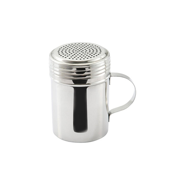 Winco Stainless Steel Shaker with Handle, 10 oz - Pack of 3