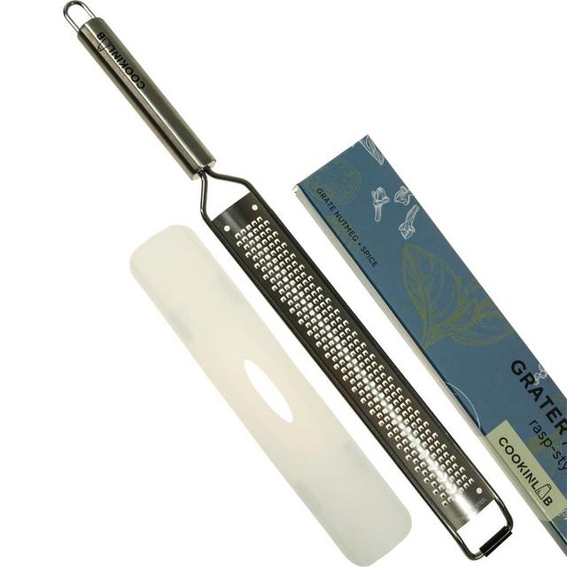 CookinLab Lemon Zester & Heavy Duty Cheese Grater & Vegetable Grater - Food Shredder – Stainless Steel Blade for Effortless Zesting & Grating – Ideal for Cheeses, Fruits, Chocolates, and More