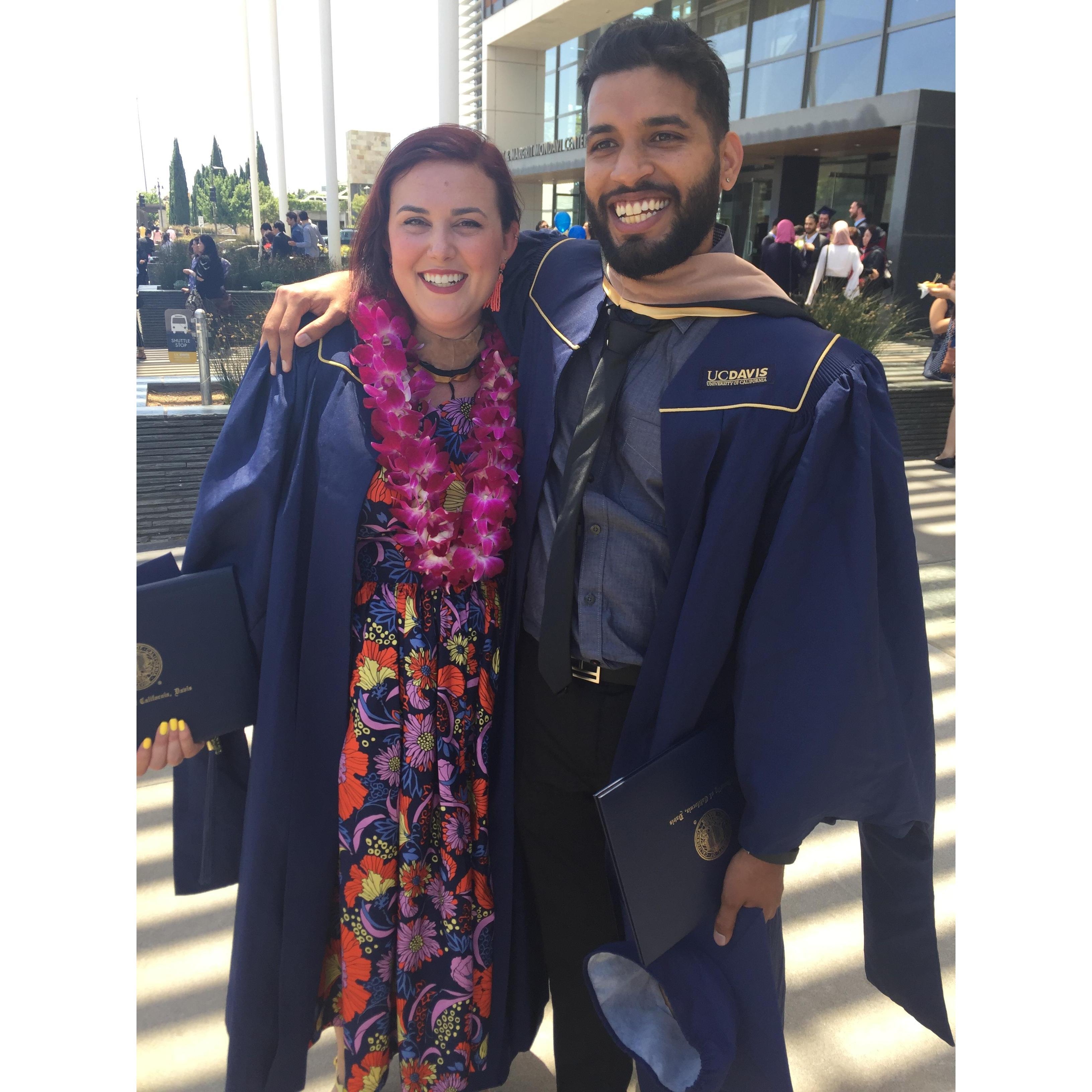 Graduating from UC Davis together in 2018. MBA and MPAc