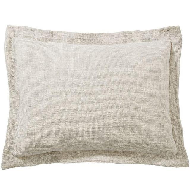 Flax Belgian Flax Linen Waffle Standard Shams, Set of 2