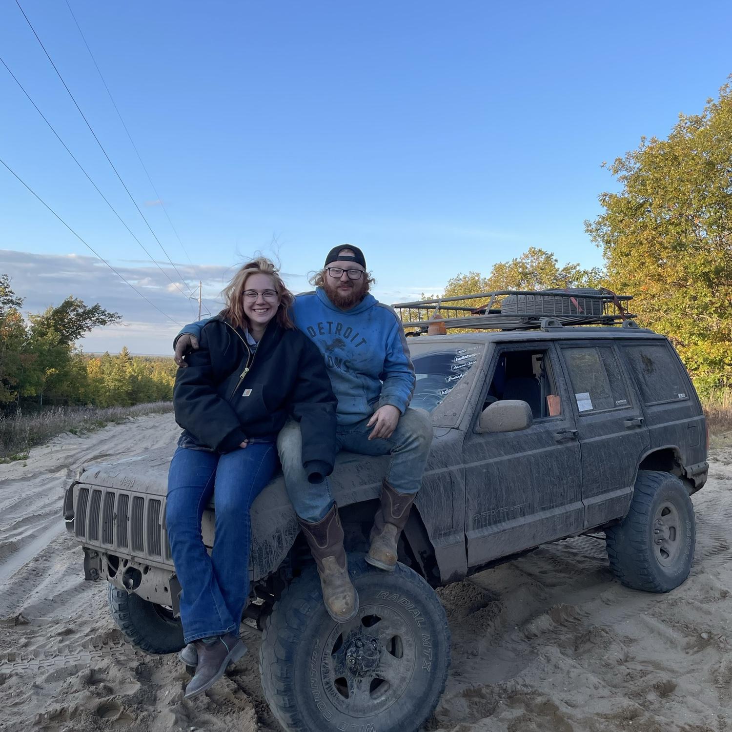 Harrison in the ol’ trusty jeep!
