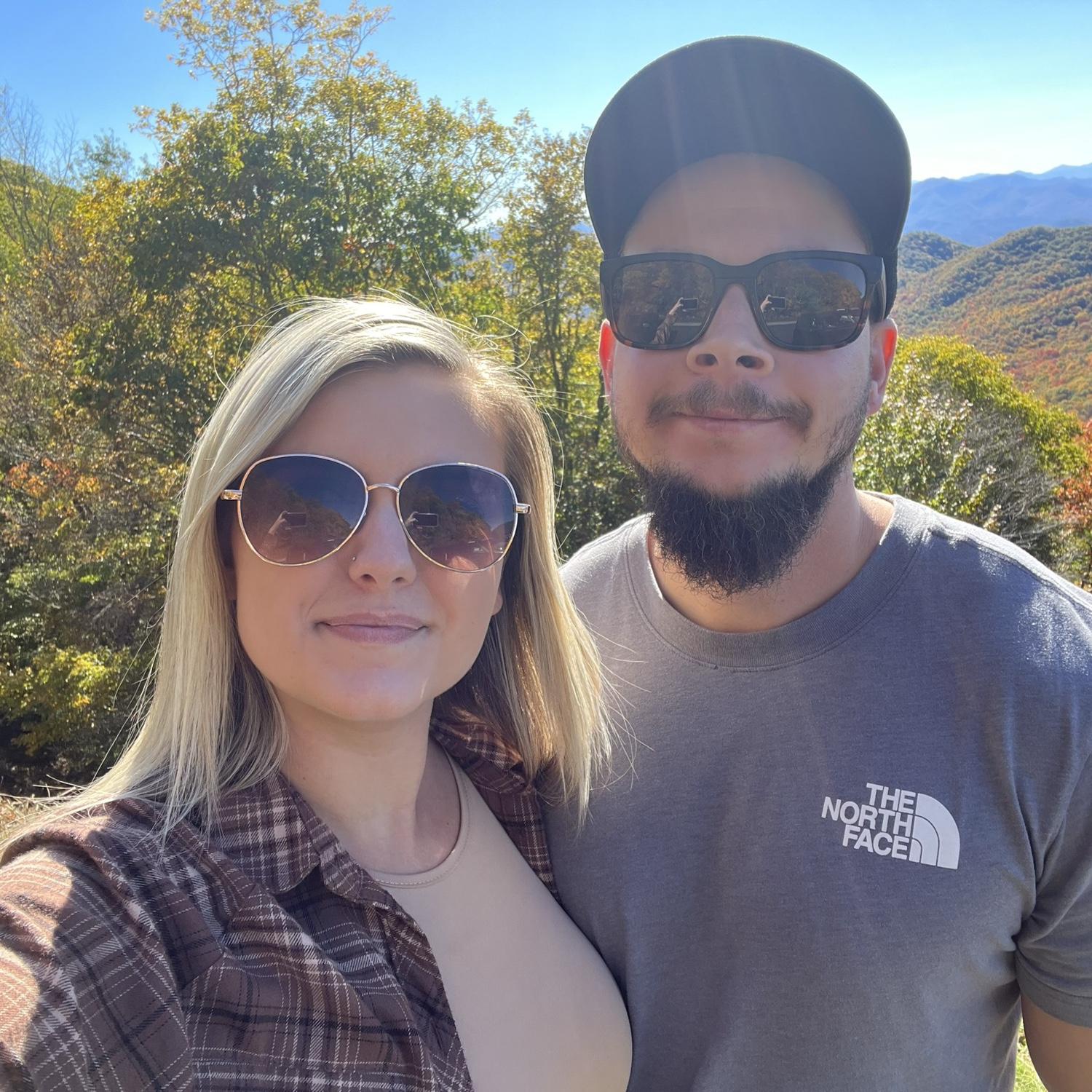the day we made it official on the beautiful Blue Ridge Parkway, 10/21/2023