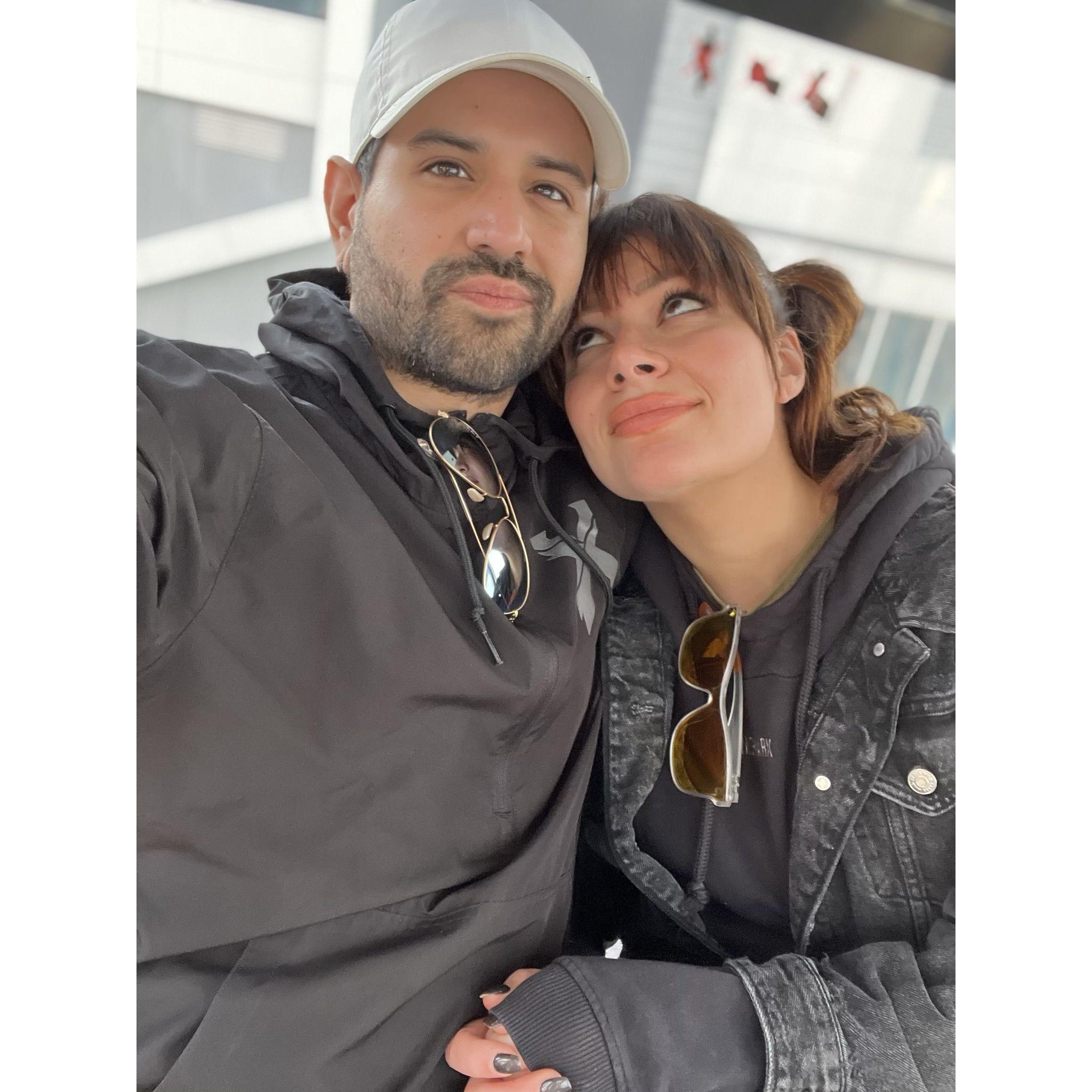 On the ferris wheel in Atlanta