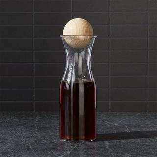 Small Glass Bottle With Wood Stopper