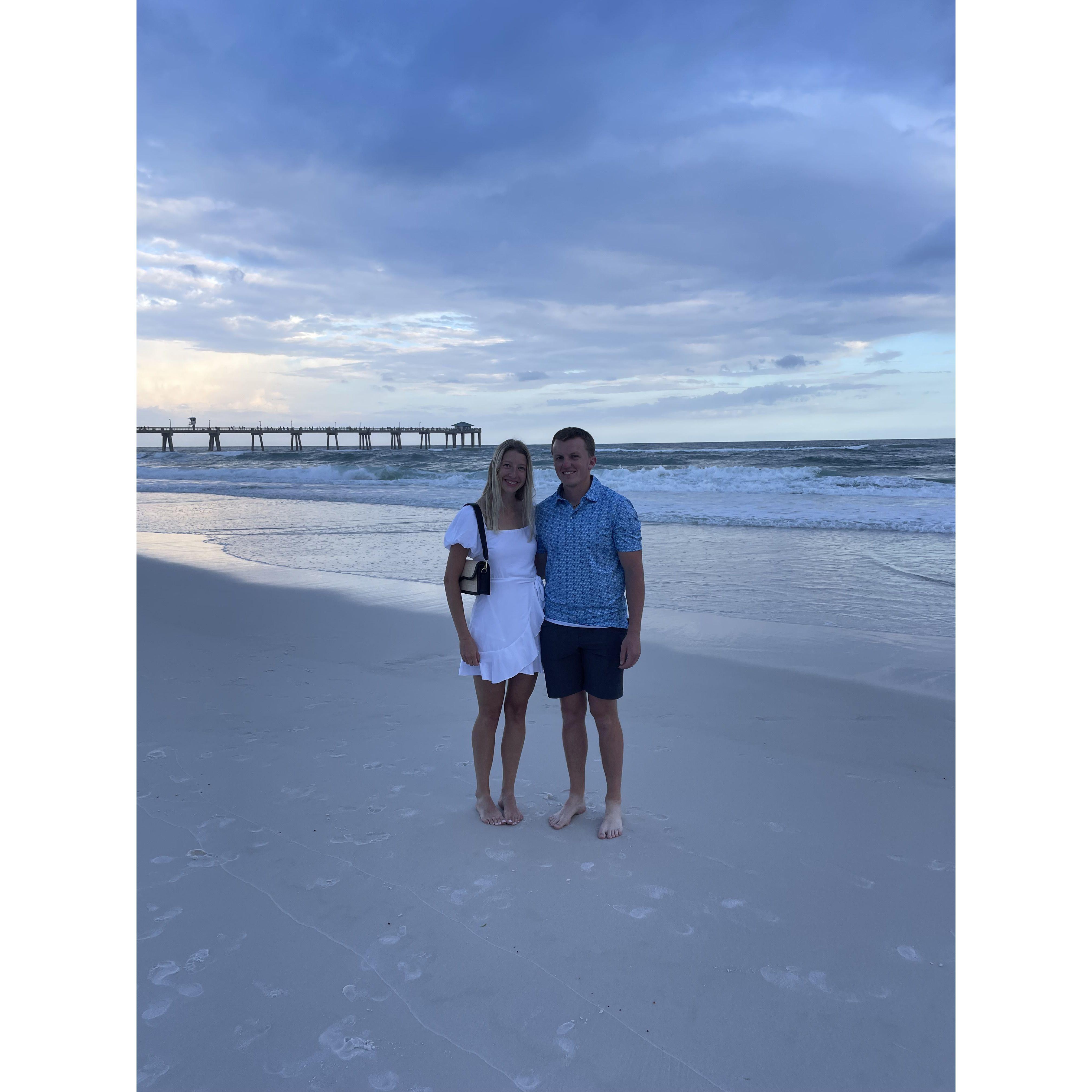 Moments before our engagement!