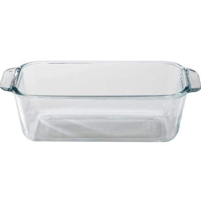 Pyrex Basics 1.5qt Loaf Dish, 1.5 Quart, Clear