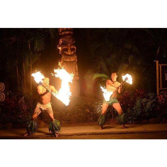 Myths of Maui Luau reception, complete with fire dancers!