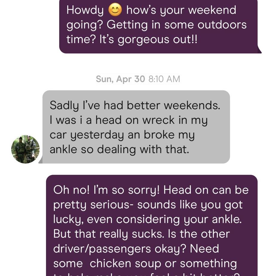 Our first chat!