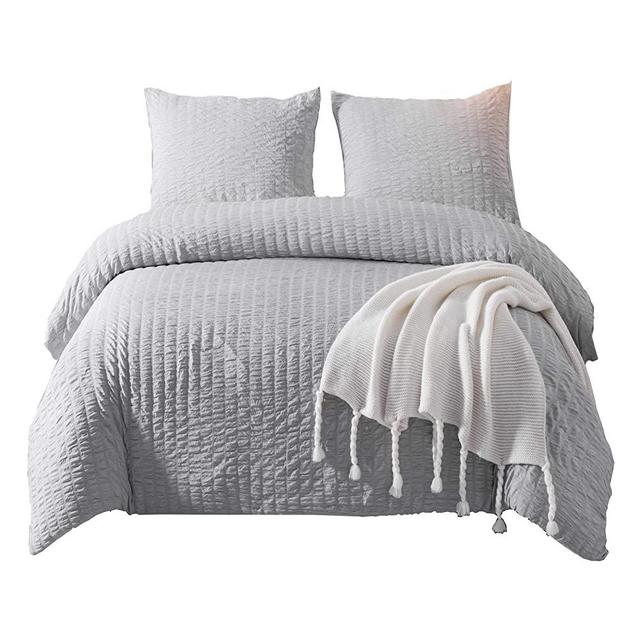 DuShow California King Duvet Cover Gray Oversized King Duvet Cover Set with Zipper Closure 3 Pieces Soft Comforter Cover Set with 2 Pillowcases and 1 Oversized Duvet Cover
