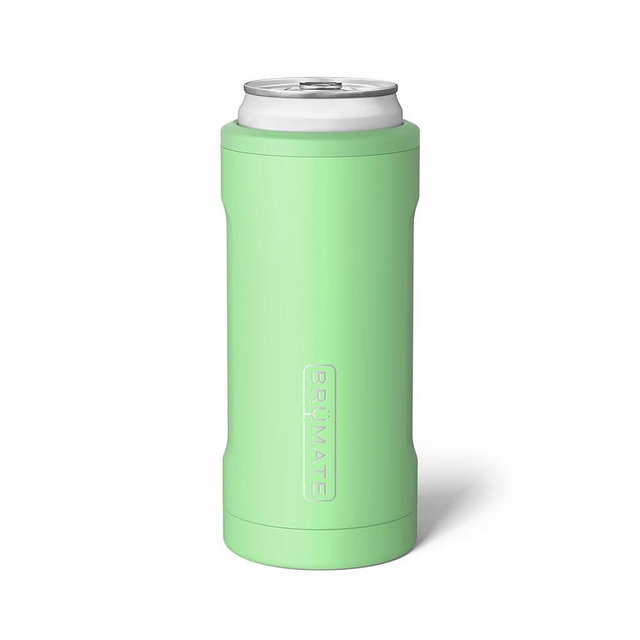 BrüMate Hopsulator Slim Can Cooler Insulated for 12oz Slim Cans | Skinny Can Insulated Stainless Steel Drink Holder for Hard Seltzer, Beer, Soda, and Energy Drinks (Kiwi)