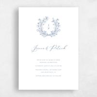 White Wedding Invitation - Abelli Portrait