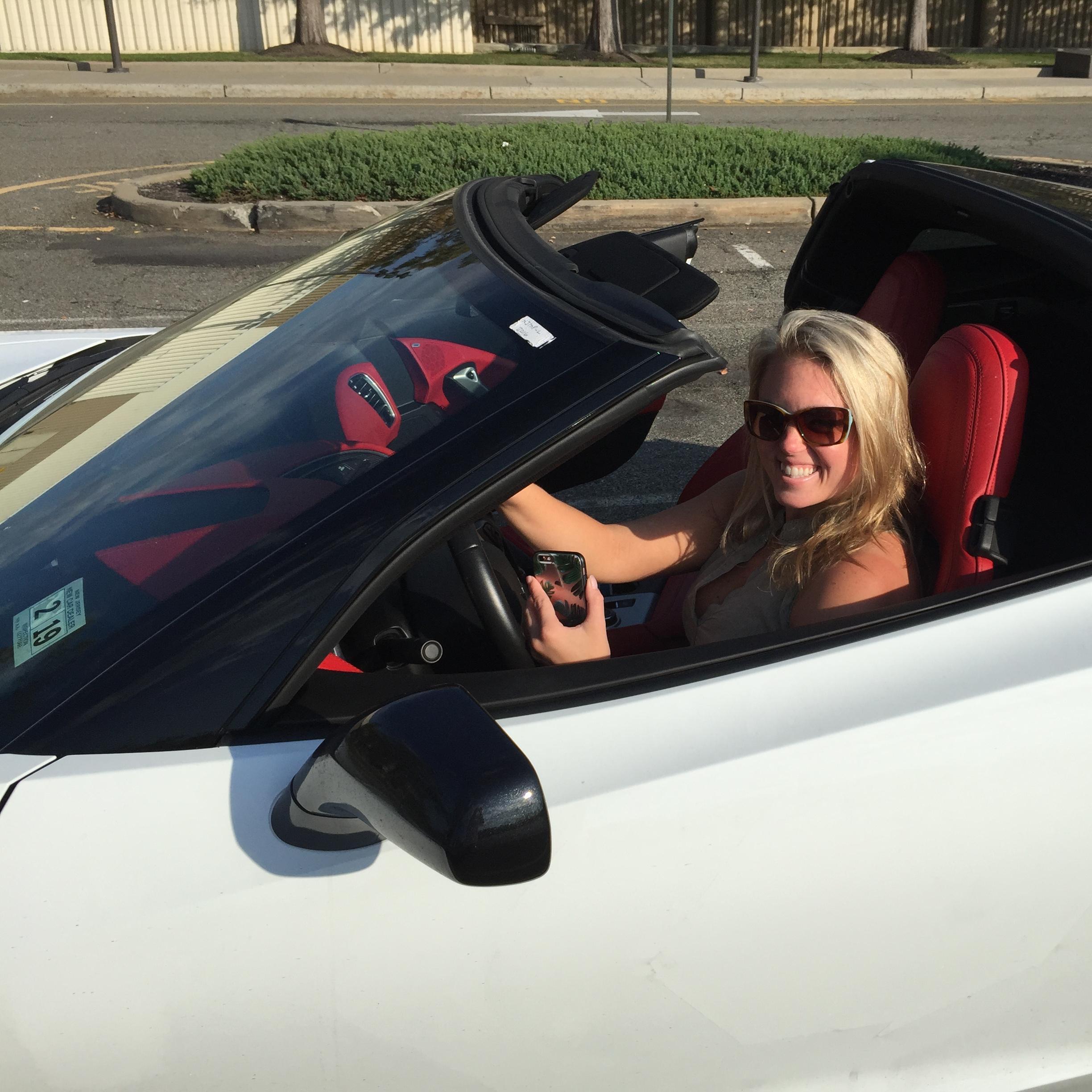 My first time driving the Vette solo. Shhhh don't tell.