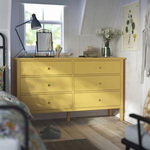 GULLABERG 6-drawer dresser - yellow