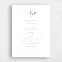 Blue Wedding Program - Regal Letterpress