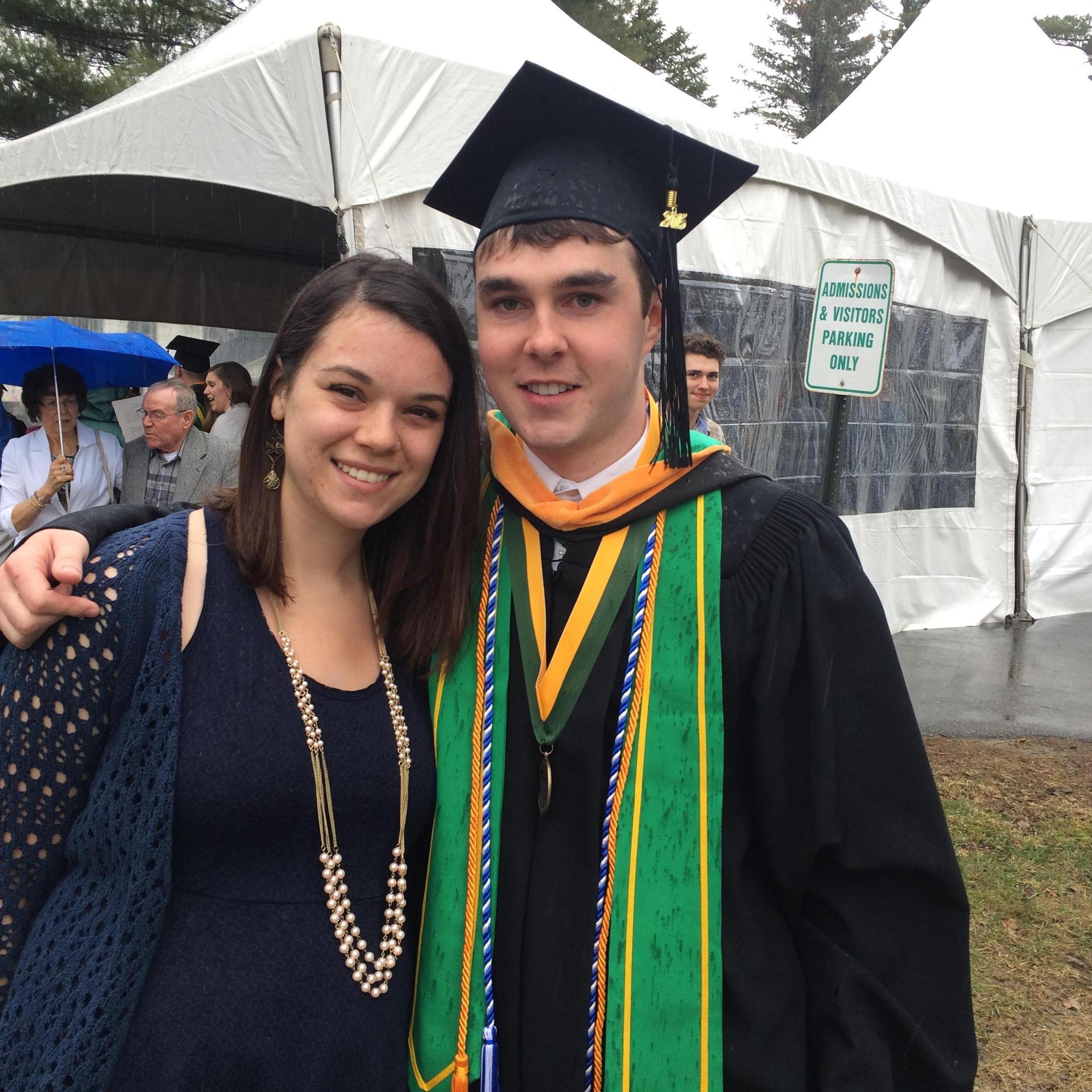Gaige's nursing school graduation in 2015 - photobomb by his cousin Mason in the background