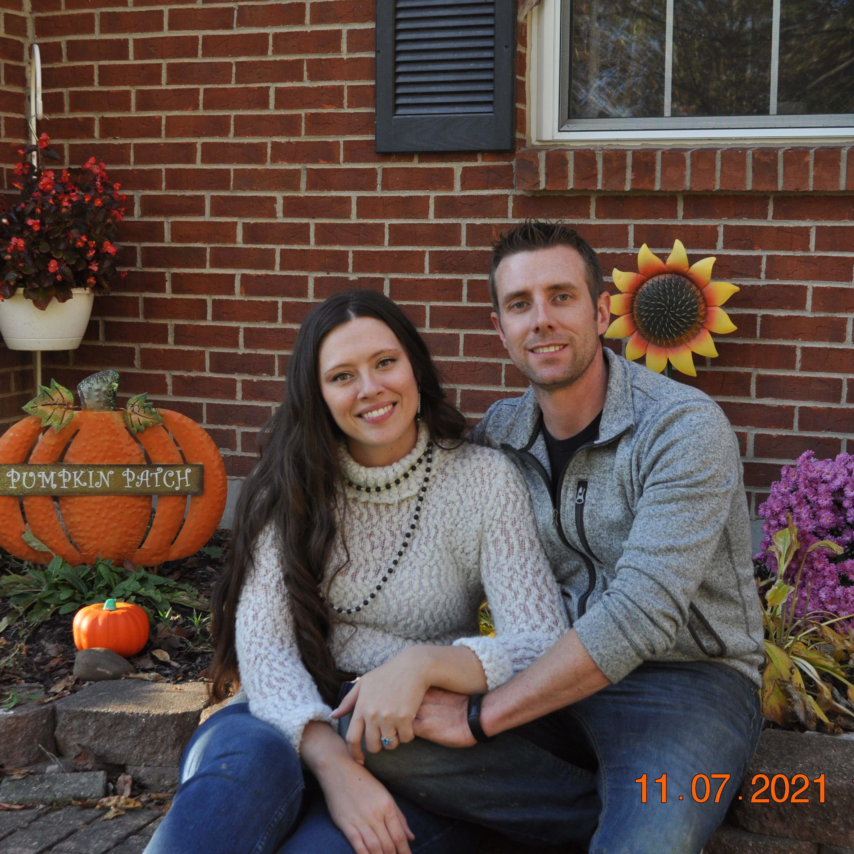 In front of Huff parents' house