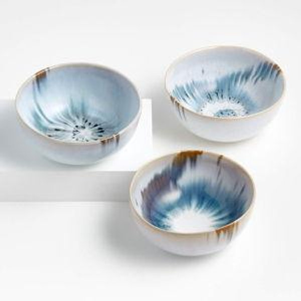 Julo Blue Cereal Bowls, Set of 8