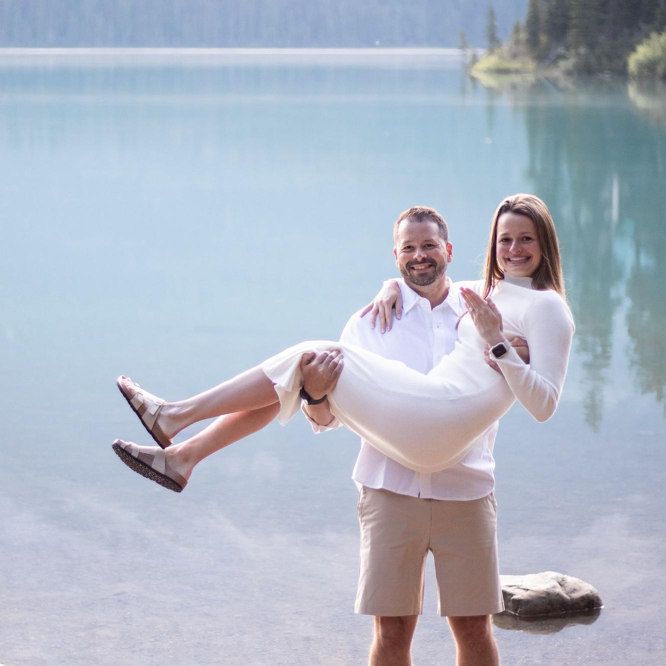 Engagement Photos by our dear friend Teresa at Emerald Lake in Yoho National Park in Canada- This was an actual dream