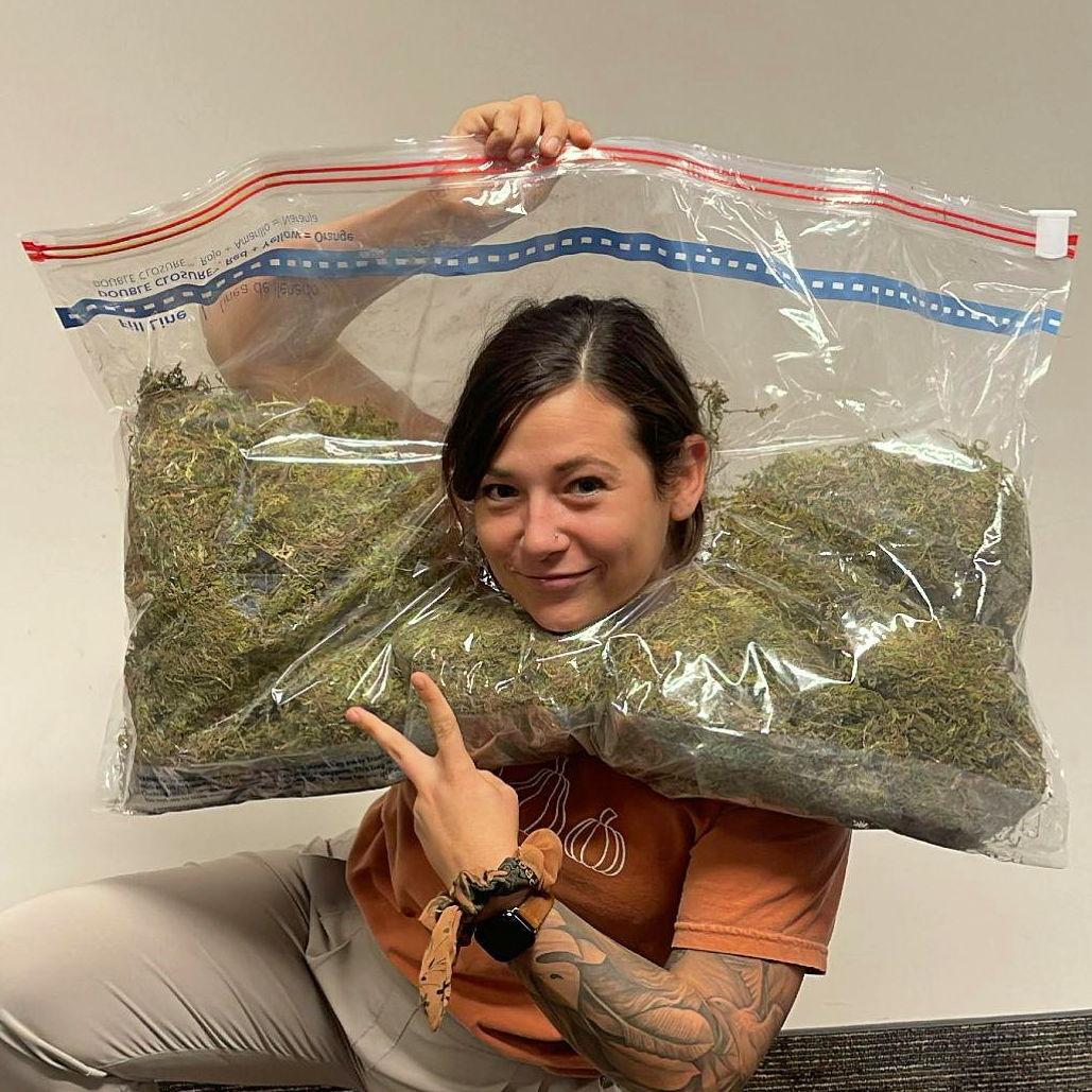 Reilly dressed up as a bag of weed while she was a narcotics prosecutor. It was dope.