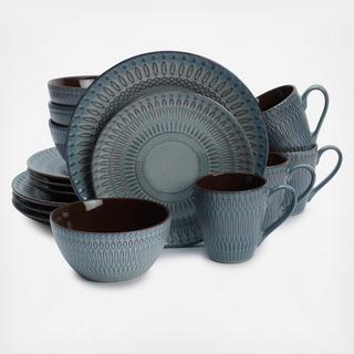 Gourmet Basics Broadway 16-Piece Dinnerware Set, Service for 4
