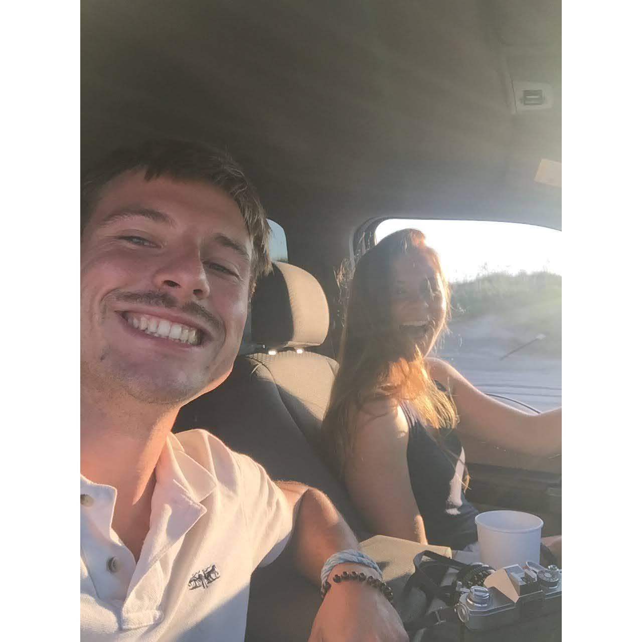 Week one of dating: 4X4 on the beach in Corolla, NC