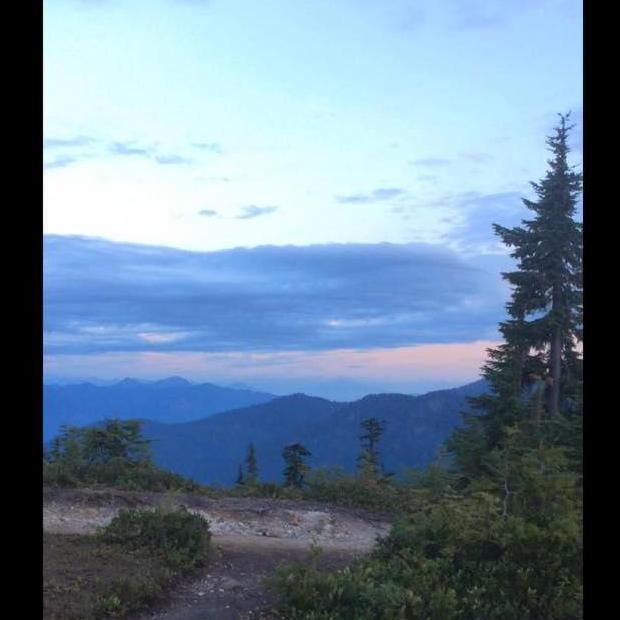 Trail around our camp on top of Mt. Baker.