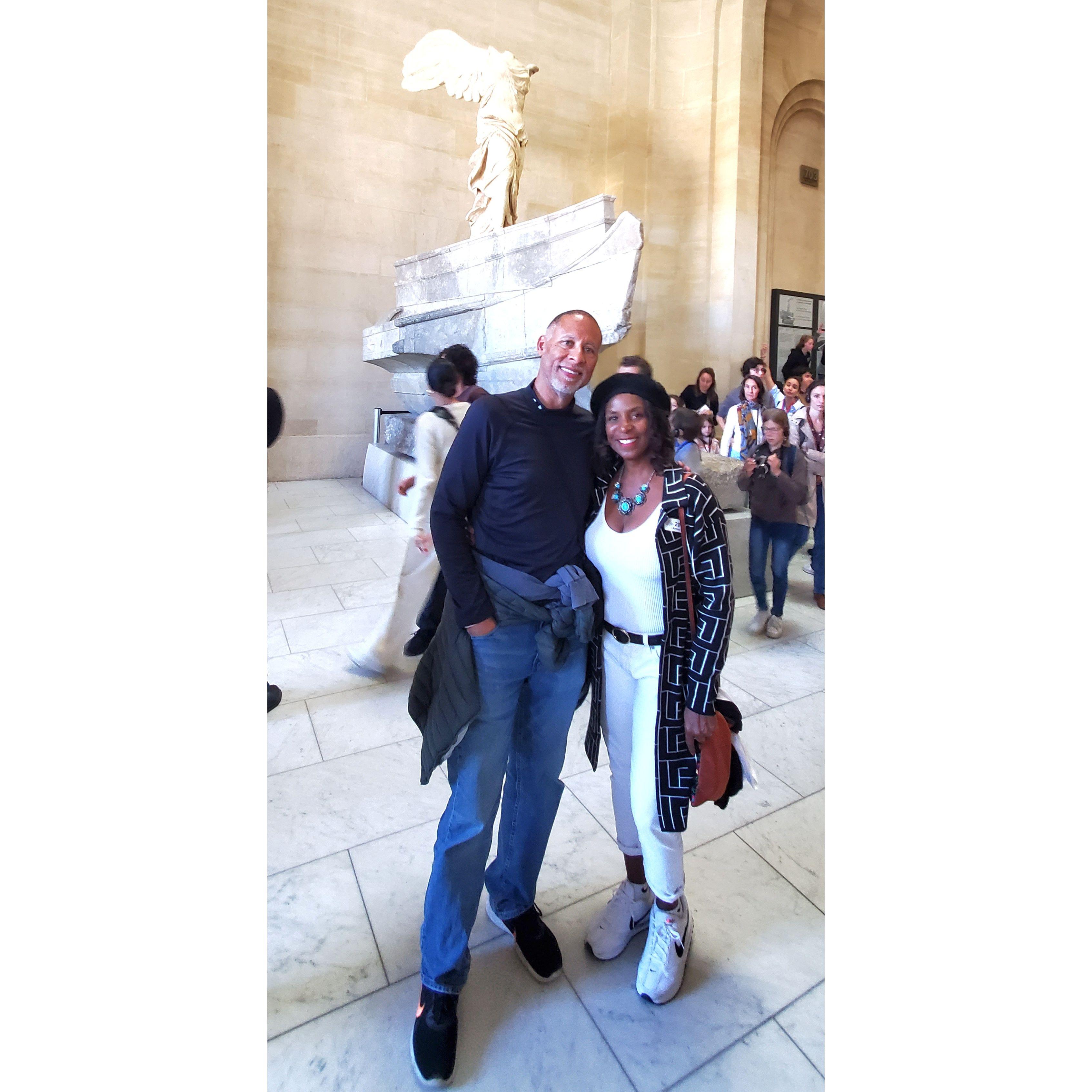 The Winged Victory of Samothrace in the Louvre Museum in Paris, France