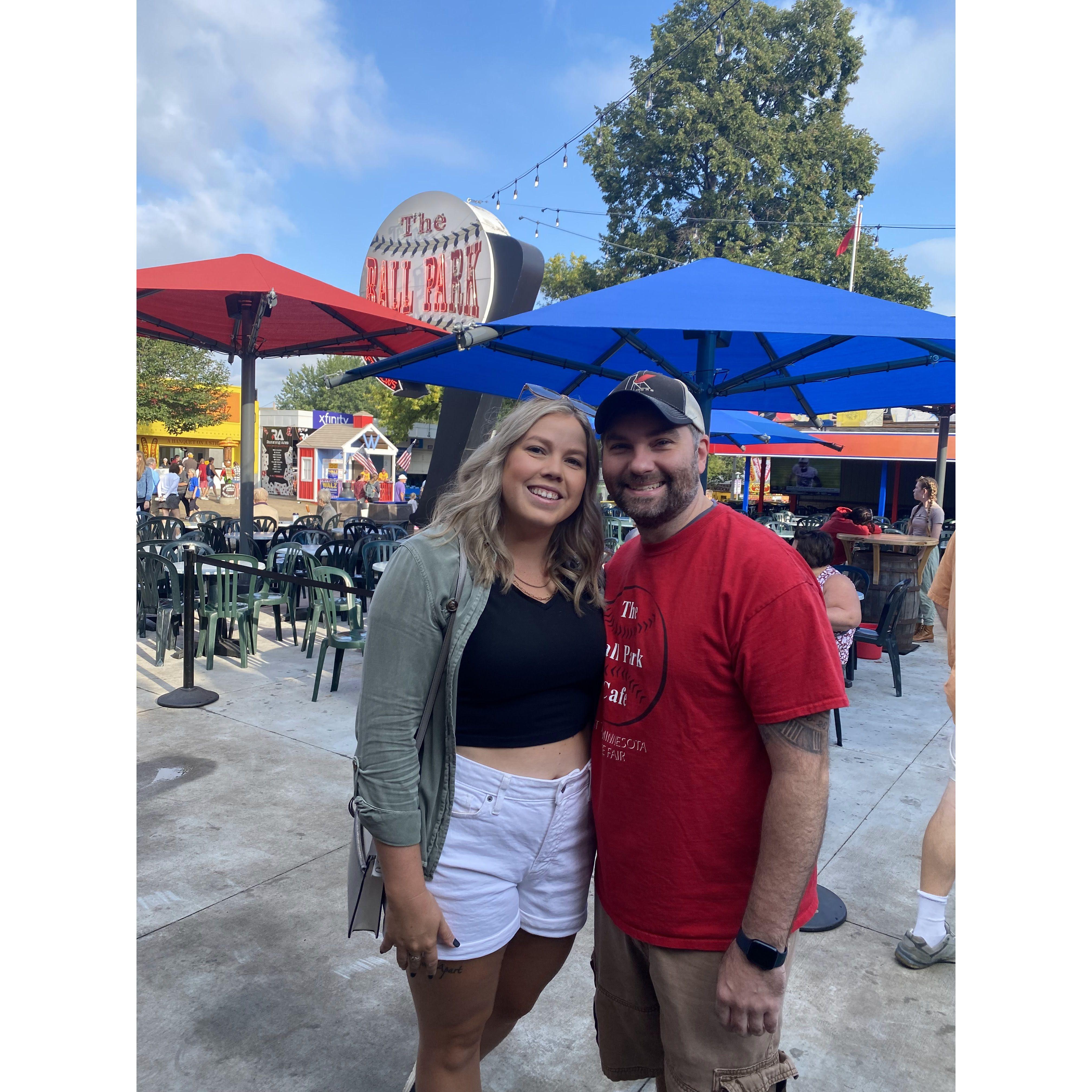 Come visit Eric during the State Fair at The Ballpark Cafe!! The bride may be biased, but he pours a mean beer :)