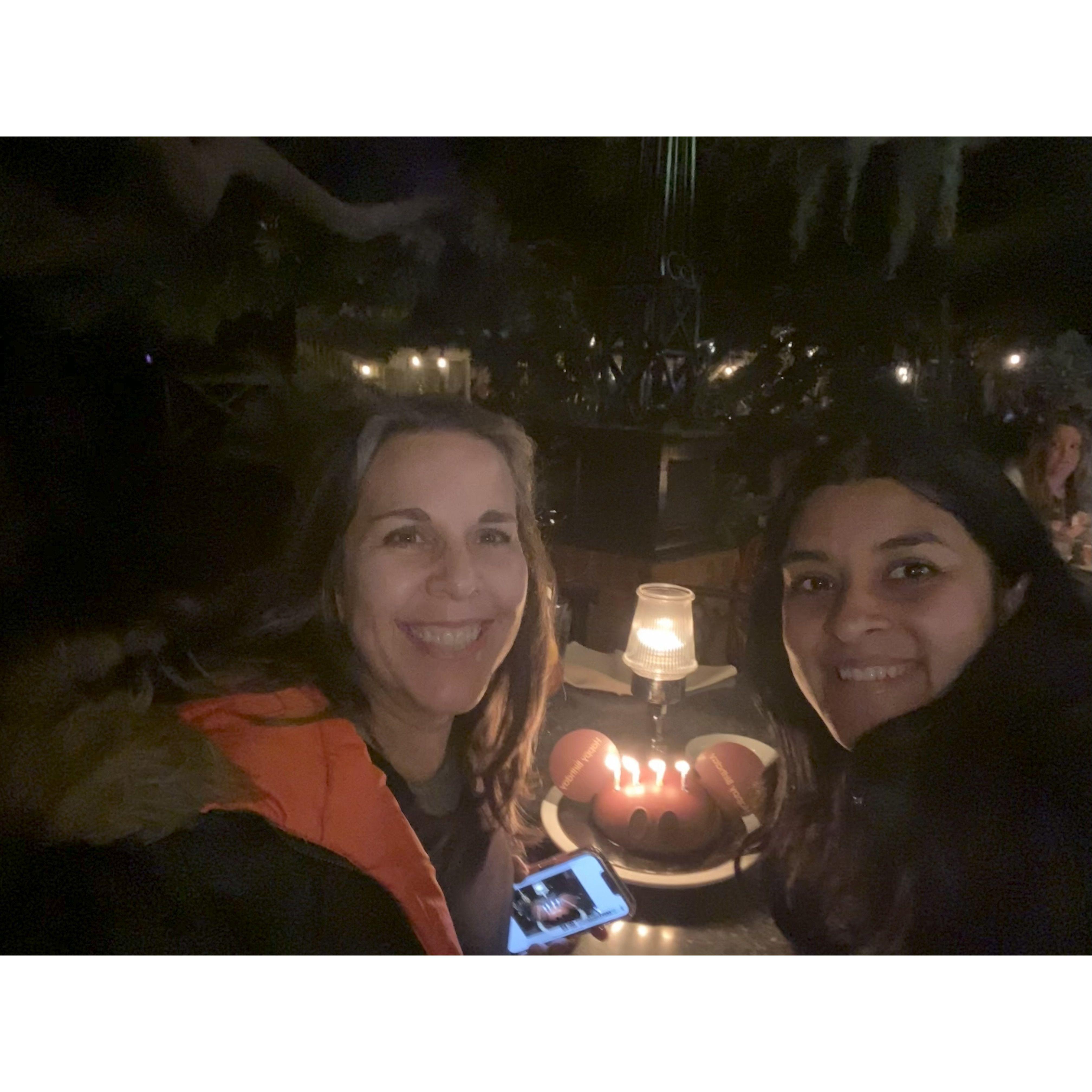 Jess treats Mich to a bday lunch at Blue Bayou. March 2023.
