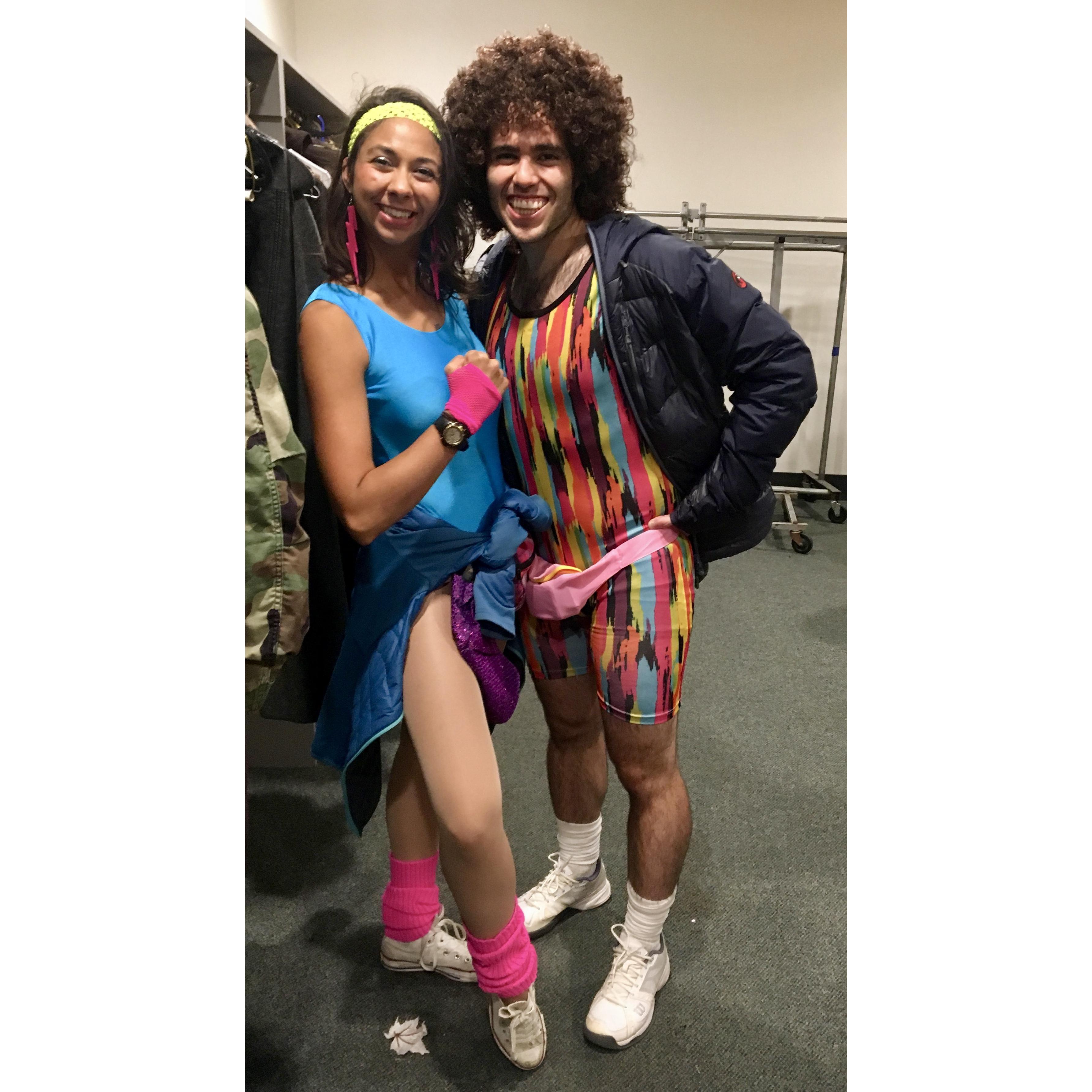 Our last Halloween hurrah before moving abroad. Some Richard Simmons and his faithful exercise fan.
