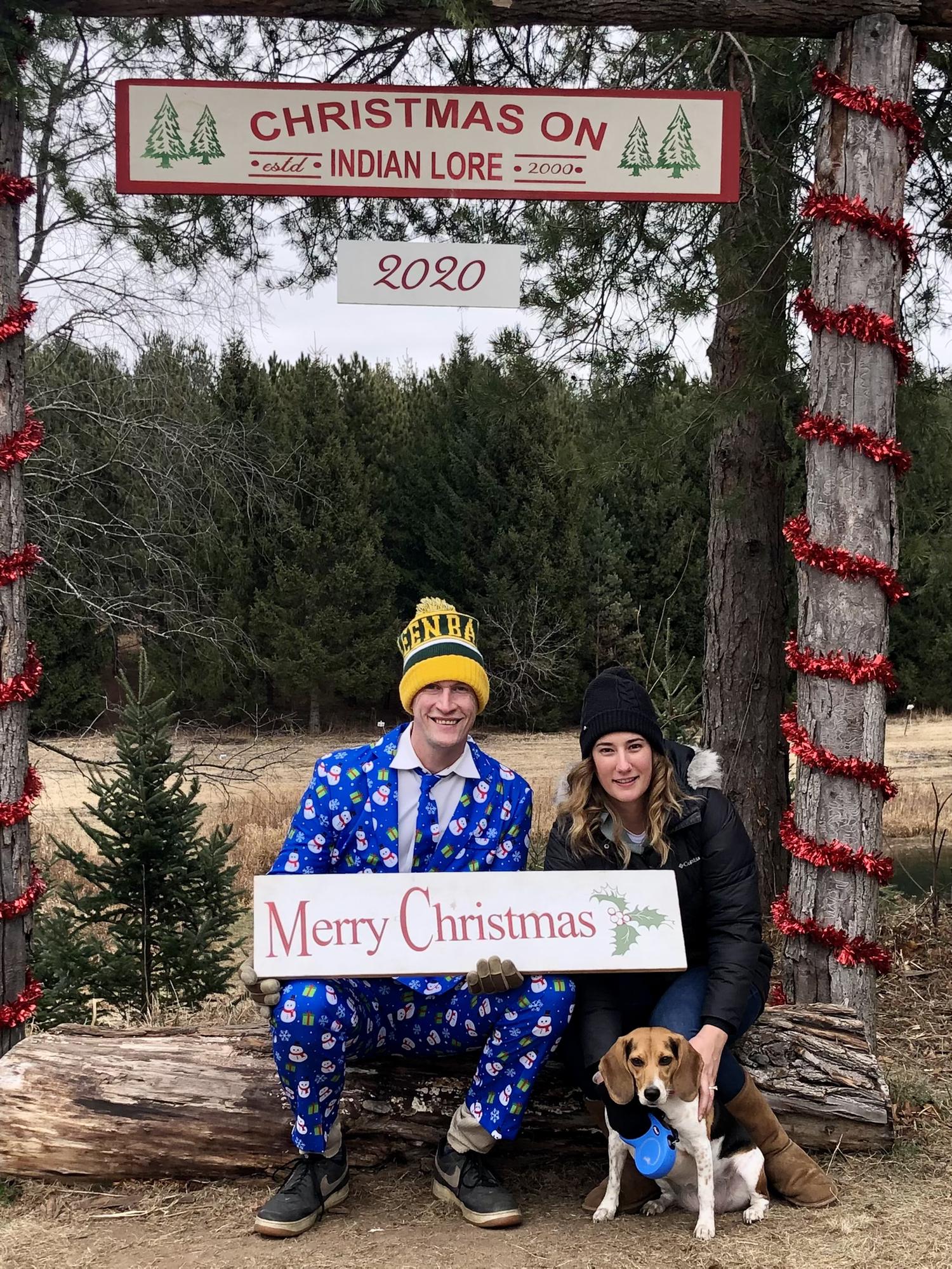 Christmas tree shopping with Roxy! First Christmas being engaged.