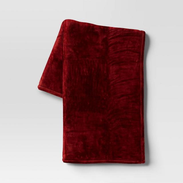 Oversized Primalush Throw Blanket Red - Threshold™: Soft, Plush, Machine Washable, 50x70 inches